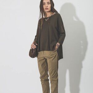 Raquel Allegra Cocoon Top Forest Green Sz M
